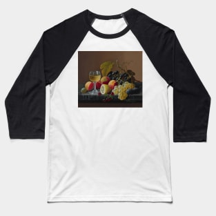 Still Life Of Fruit With Lemon by Severin Roesen Baseball T-Shirt